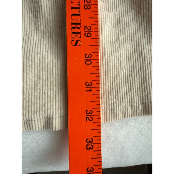 Bardot Australian Made Corduroy Button Up Shirt Dress Cream Large Western Fall - Picture 10 of 12